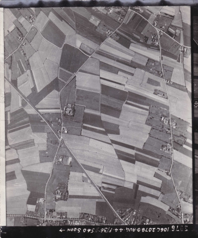 Vue aérienne après les bombardements de juin 1944