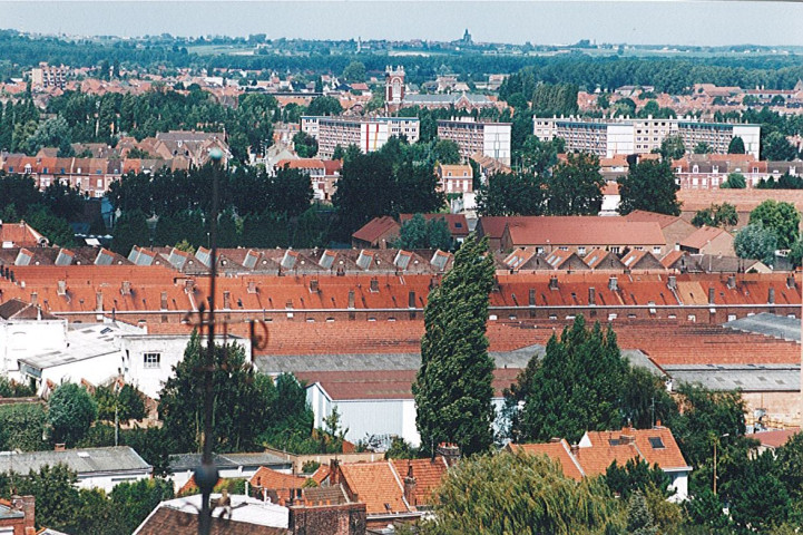 Vue aérienne vers la rue Guynemer et le quartier du Bizet