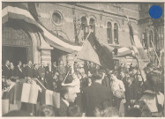 Passage de la Jeunesse Athlétique Armentiéroise (JAA), association locale, lors de la visite officielle de Vincent Auriol