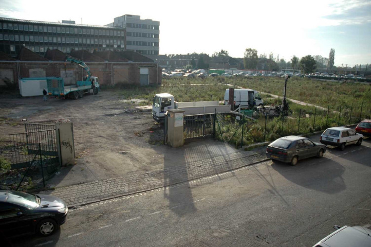 Terrain de construction de la médiathèque l'Albatros rue Paul Pouchain