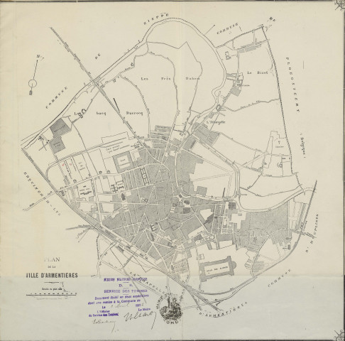 Cimetière militaire Bonjean. - Acquisition du terrain, entretien des tombes, transferts de corps : recueil officiel des sépultures militaires, recueil des tombes des soldats britanniques, belges, français et allemands de la Première Guerre mondiale, liste des victimes civiles de la Seconde Guerre mondiale, marchés pour la fourniture et la pose de pierres tombales, délibération, jugements d'expropriation, états des sommes dues à la ville pour l'entretien des tombes, procès-verbaux d'inhumation, demandes de renseignements, convention, plans.