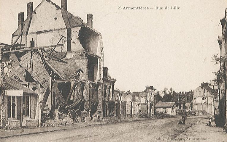 Rue de Lille en ruines