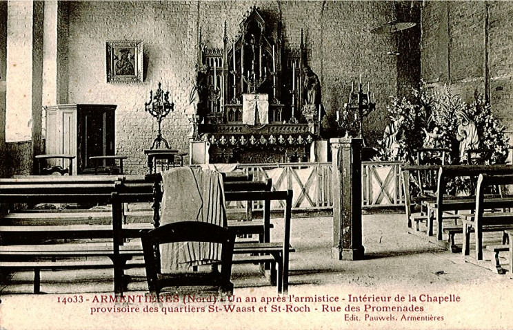 Intérieur de la Chapelle provisoire