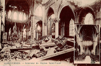 Intérieur de l'église Saint-Vaast en ruines