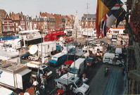 Vue du centre-ville, préparatifs du tour de France