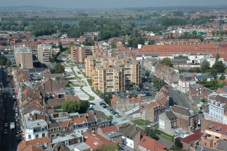 Vue aérienne de la coulée verte