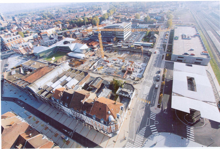 Vue aérienne du quartier de la gare