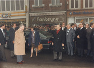 Arrivée de François Mitterrand place du Général de Gaulle