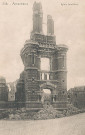 Façade de l'église Saint-Roch en ruines