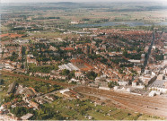 Vue aérienne depuis la voie ferrée et le quartier Saint-Roch