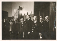 Visite officielle du président de la république Charles de Gaulle dans le salon d'honneur