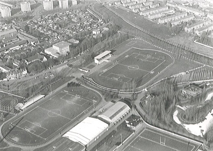 Vue aérienne du complexe sportif Léo Lagrange