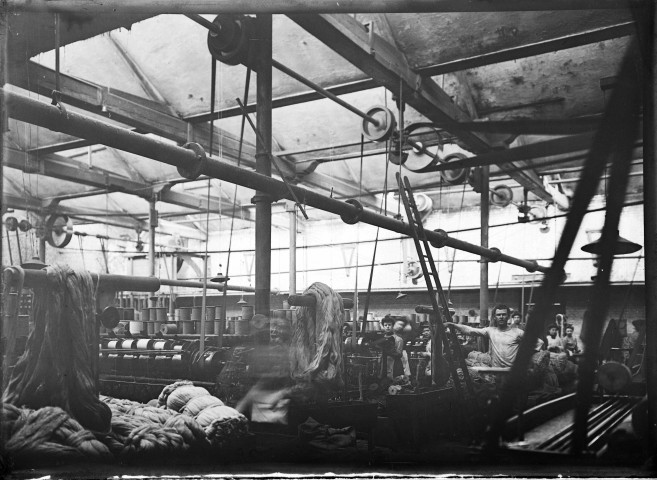 Atelier de filage de l'usine Dutilleul (devenu Louis Colombier et Cie)