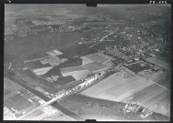 Vue aérienne d'Armentières et pont de Nieppe en construction