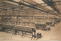 Salle des métiers de l'usine de tissage de toiles Dufour-Lescornez Fils