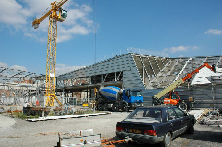 Chantier de construction de la médiathèque l'Albatros