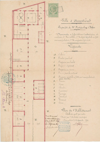 Entreprise Masquelier-Defer : dossier d'installation classée.