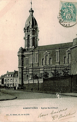 Façade latérale de l'église Saint-Roch