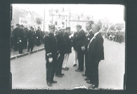 Cérémonie de remise de médailles à des musiciens et sapeurs-pompiers sur la Grand'Place