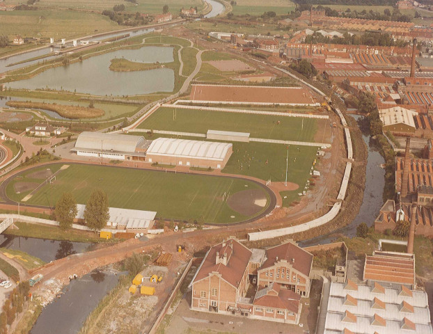 Vue aérienne du complexe sportif Léo Lagrange