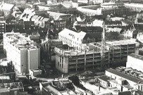 Vue aérienne de la construction de la maison de cure