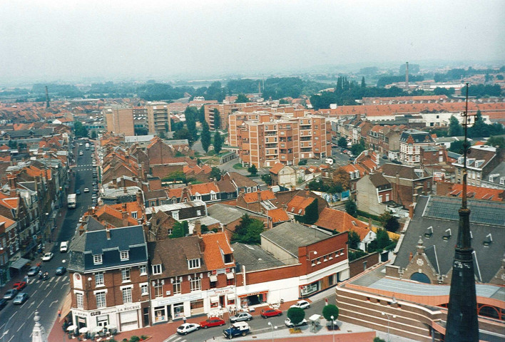 Vue aérienne de la rue de Dunkerque et d'une partie du quartier Île-de-Flandre