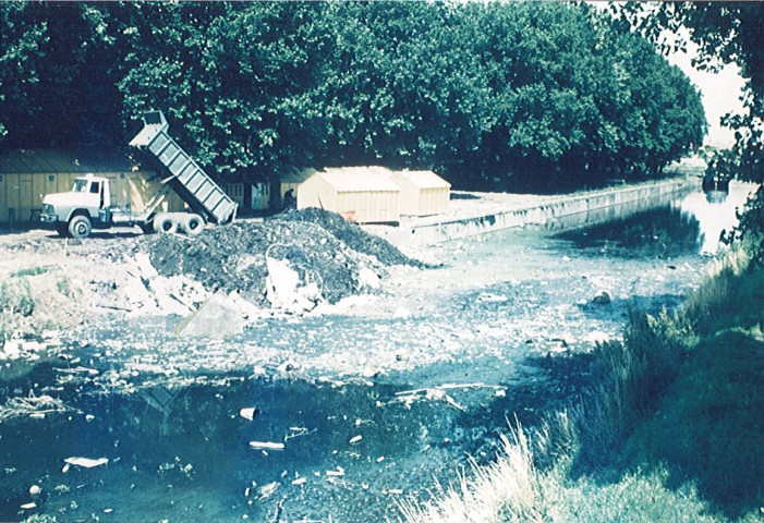 Travaux de comblement de la Lys au centre-ville