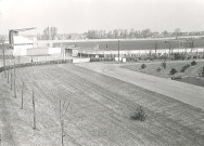 Vue semi-aérienne des terrains du complexe sportif Léo Lagrange