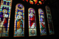 Vitraux de la façade ouest de l'église Notre-Dame du Sacré-Coeur