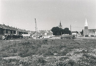 Chantier de construction de résidence HLM rue du Molinel